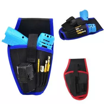 Сумка для инструментов для ремонта электрика, поясная дрель, аккумуляторная поясная сумка, карман красный