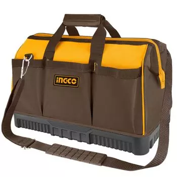 Сумка для инструментов INGCO Tool Большая Водонепроницаемая 1680D с креплениями HTBG08, Многофункциональная, Вместительная, Полиэстер, Кейс, Кейс,