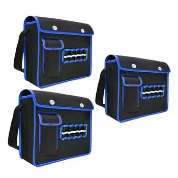 Сумка для инструментов из холста, большая вместимость, прочная сумка-органайзер для инструментов для сварщиков S