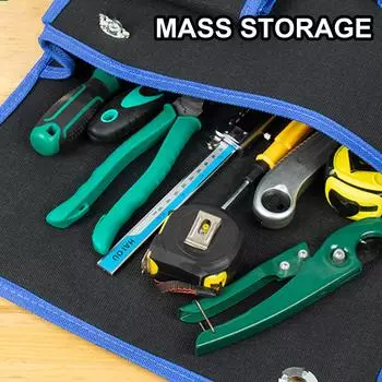 Сумка для инструментов из холста с широким горлом, большая вместимость, сумки для инструментов для мужчин, портативный органайзер для дома, сумка для хранения отверток S