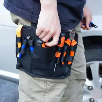 Сумка для инструментов на поясе Карман для талии Многофункциональная сумка для хранения инструментов Набор инструментов электрика Дрель Гаечный ключ Отвертка Молоток Сумка на поясе