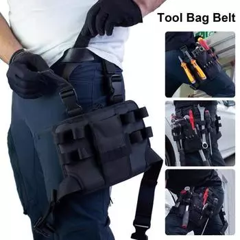 Сумка для инструментов, поясная кобура большой емкости Z-образной формы с зажимом для ремня, износостойкая, компактная сумка для электриков и мастеров