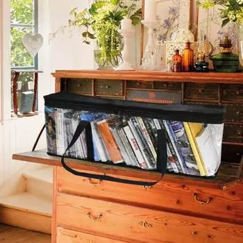 Сумка для инструментов, ручная сумка на молнии, большая вместимость, водонепроницаемая, прозрачная, портативная сумка для хранения книг, товары для дома Small