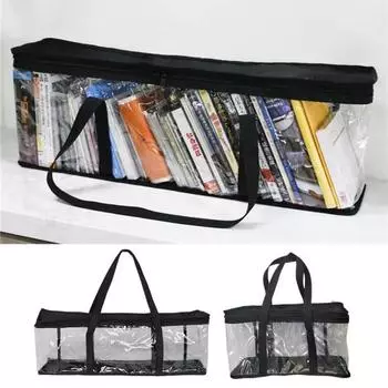 Сумка для инструментов, ручная сумка на молнии, большая вместимость, водонепроницаемая, прозрачная, портативная сумка для хранения книг, товары для дома Small