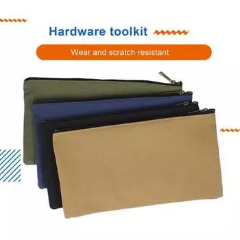 Сумка для инструментов с карабином на молнии, утолщенная двухслойная ткань, износостойкий сверхпрочный органайзер, сумки для инструментов синий