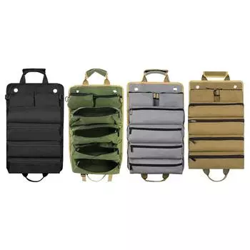 Сумка для инструментов с несколькими карманами, многоцелевой рулон инструментов из ткани Оксфорд, подвесная сумка для инструментов электрика для автомобиля, мотоцикла