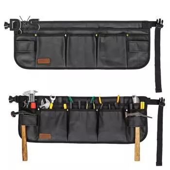 Сумка для инструментов с несколькими карманами, устойчивая к царапинам, износостойкая, водонепроницаемый, быстросъемный карманный ремень для инструментов для электрика-плотника хаки