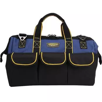 Сумка для инструментов с несколькими карманами, широким горлом, светоотражающими ремнями безопасности, регулируемым плечевым ремнем, органайзером для хранения инструментов