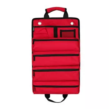 Сумка-рулон для инструментов, большая емкость, сетки, водонепроницаемая портативная холщовая сумка-органайзер для инструментов для обслуживания