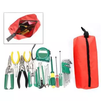 Сумка для инструментов, водонепроницаемая, многофункциональная, для хранения предметов, портативная, из полиэстера, шурупы, сверла для ногтей, переноска S синий