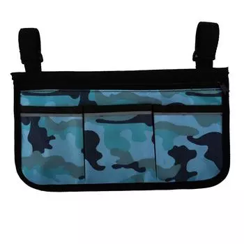 Сумка для инвалидной коляски с карманами Светоотражающие полосы Боковая сумка на подлокотнике для передвижения на электрической инвалидной коляске Type 3