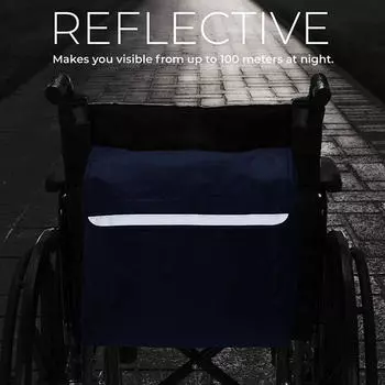 Сумка для инвалидных колясок, водонепроницаемая сумка для переноски, простая установка ремней, хранение, ролятор для