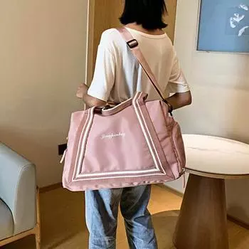 Сумка для йоги, дышащая, большая вместимость, прочный дизайн на молнии из ткани Оксфорд, чемодан для дома S чёрный