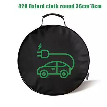 Сумка для кабеля зарядки электромобиля, сумка для хранения кабеля автомобильного зарядного устройства, органайзер для багажника автомобиля, водонепроницаемая сумка с ручкой для кабеля зарядного устройства