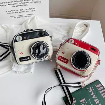 Сумка для камеры Harajuku маленькая свежая маленькая квадратная сумка в литературном стиле 2024 года, новая повседневная сумка через плечо красный