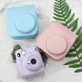 Сумка для камеры, стильный чехол из искусственной кожи, идеально подходящий для максимальной защиты, чехол для камеры Fuji Polaroid Mini12 белый