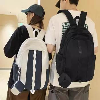 Сумка для кампуса, студентки колледжа, большая вместимость, ученики мужского пола, школьники младших классов, компьютерный рюкзак, дорожная сумка для девочек чёрный
