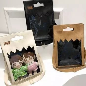 Сумка для кампуса, сумка из искусственной кожи, ветровая симпатичная кукольная сумка для боли, ветровая двухмерная японская студенческая сумка