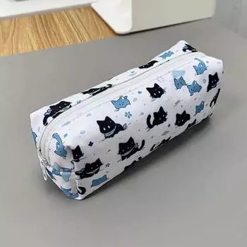 Сумка для карандашей с рисунком снежного кота Ins Высококачественная большая вместительная сумка для хранения канцелярских принадлежностей для школьников Назад в школу