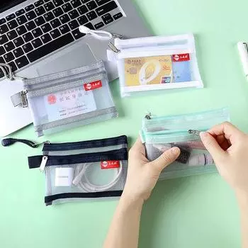 Сумка для карт, двухслойные сумки для монет, косметичка, мини-кошелек для монет, повседневная прозрачная сетчатая сумка для женщин зелёный