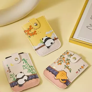 Сумка для карт из искусственной кожи с застежкой и несколькими отделениями, водонепроницаемая, органайзер для кредитных карт style1