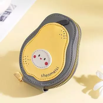 Сумка для карт из ПУ кожи в форме груши, держатель для ID-карты, мультяшные мини-кошельки серый