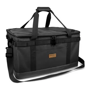 Сумка для кемпинга, сумка-тоут, большая сумка, внутренний карман, место для хранения спального мешка, большая вместимость, сумка для отдыха на природе, место для хранения кемпинга, брезент (Черный л)