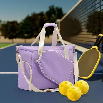 Сумка для клюшек Pickleball Paddle Bag с отделением для шипов Purple White
