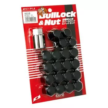 Сумка для колес Bull Lock M12 x для 5H Номер детали 0651B KYO-EI (Индустрия Кёэй) Гайки, Тип, 21HEX, P1.5, Транспортные средства, Количество 20, чёрный