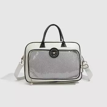 Сумка для компьютера, через плечо, на одно плечо, вместительная, универсальная, на каждый день чёрный