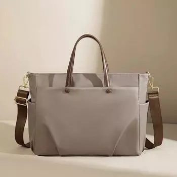 Сумка для компьютера, женская сумка-портфель большой емкости, сумка через плечо, дорожная сумка для поездок на работу хаки