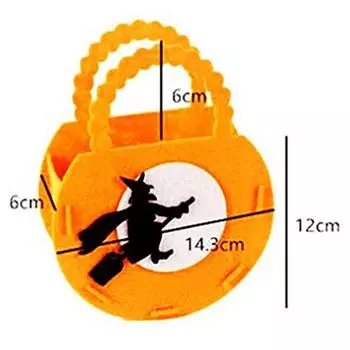 Сумка для конфет из фетра на Хэллоуин, декоративная сумка в виде тыквы.