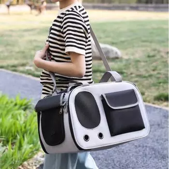 Сумка для кошек, утолщенная, большой емкости, сумки-переноски для кошек, портативный рюкзак для котят, маленькая собака, сумка на плечо для кролика, клетка для кошек зелёный