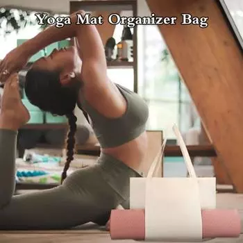 Сумка для коврика для йоги Большая вместимость Удобная ручка Один плечевой ремень Сумка для хранения на открытом воздухе Товары для дома чёрный