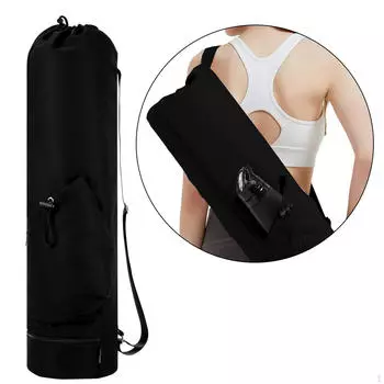 Сумка для коврика для йоги, держатель для хранения пилатеса, для упражнений в офисе спортзала розовый