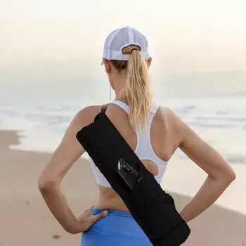 Сумка для коврика для йоги для любителей фитнеса чёрный