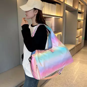 Сумка для коврика для йоги, фитнес-сумка-тоут, сумка для спортзала, через плечо для танцев, путешествий, походов розовый