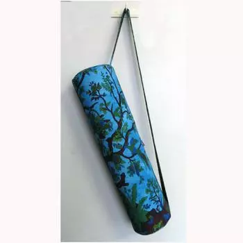 Сумка для коврика для йоги из хлопка, регулируемый плечевой ремень, спортивная сумка ручной работы, спортивная сумка, сумка для пилатеса, спортивная сумка-переноска L-26 Inch, Dia-6 Inch разноцветный