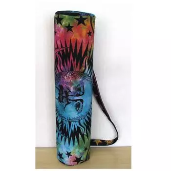 Сумка для коврика для йоги с разноцветным лунным узором, сумка для коврика для йоги с регулируемым ремнем, сумка для индийского коврика для йоги, спортивная спортивная сумка ручной работы, сумка для переноски, сумка для пилатеса L-26 Inch, Dia-6 Inch разн