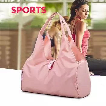 Сумка для коврика для йоги, сумки для фитнеса и тренировок для женщин и мужчин, нейлоновые сумки для спорта на открытом воздухе, спортивные сумки One Size розовый