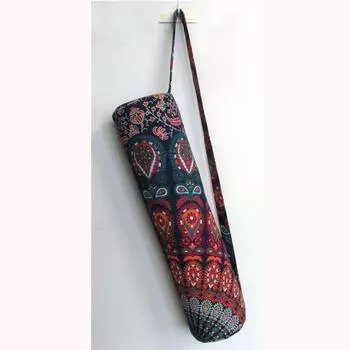 Сумка для коврика для йоги унисекс, спортивная сумка ручной работы с регулируемым ремешком, спортивная сумка, сумка для пилатеса, спортивная сумка-переноска L-26 Inch, Dia-6 Inch разноцветный