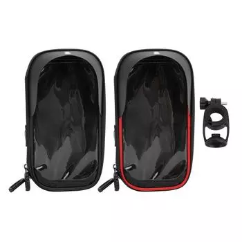 Сумка для крепления телефона на электрический велосипед, водонепроницаемый держатель для телефона на велосипед, чувствительный сенсорный экран, сумка для велосипедистов Black