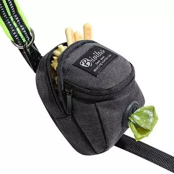 Сумка для лакомств для домашних животных, дозатор какашек, портативная многофункциональная сумка для дрессировки собак, уличная дорожная сумка для собак, прочные аксессуары для домашних животных чёрный