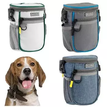Сумка для лакомств для собак, сумка для лакомств для щенков, уличная светоотражающая сумка для лакомств для домашних животных с регулируемым поясом для тренировок, путешествий, прогулок