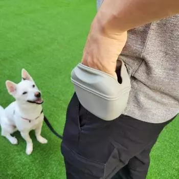 Сумка для лакомств Simba pet, силиконовая, для закусок, 1 шт., серая
