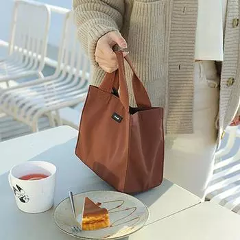 Сумка для ланч-бокса емкостью 3 л, водонепроницаемая, изолированная, женская, легкая, охладитель коричневый