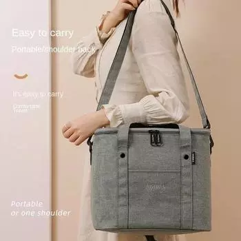 Сумка для ланча для мужчин или женщин, многоразовая большая сумка-холодильник с плечевым ремнем, походная сумка для пикника для подростков и рабочих, сумка-холодильник