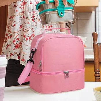 Сумка для ланча с отделениями для активного отдыха Pink