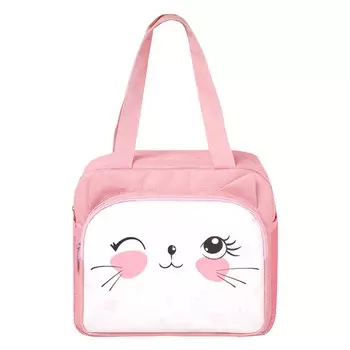 Сумка для ланча с рисунком из мультфильмов, большая вместимость, квадратная, портативная, легкая, изолированная сумка для ланча