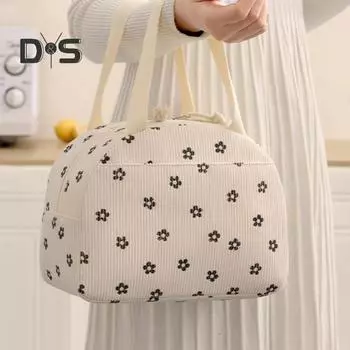 Сумка для ланча с ручкой и застежкой-молнией, большая вместимость, водонепроницаемый портативный изолированный ланч-бокс, многоразовый ланч-бокс Love Heart